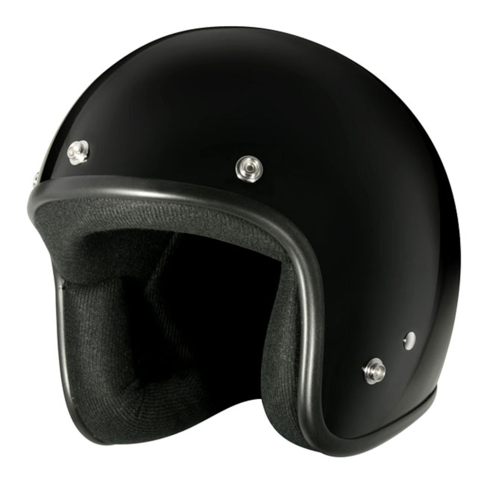 M2R 225 Classic Open Face Jet Style Helmet - F/BLK PEAK - XL #1001797