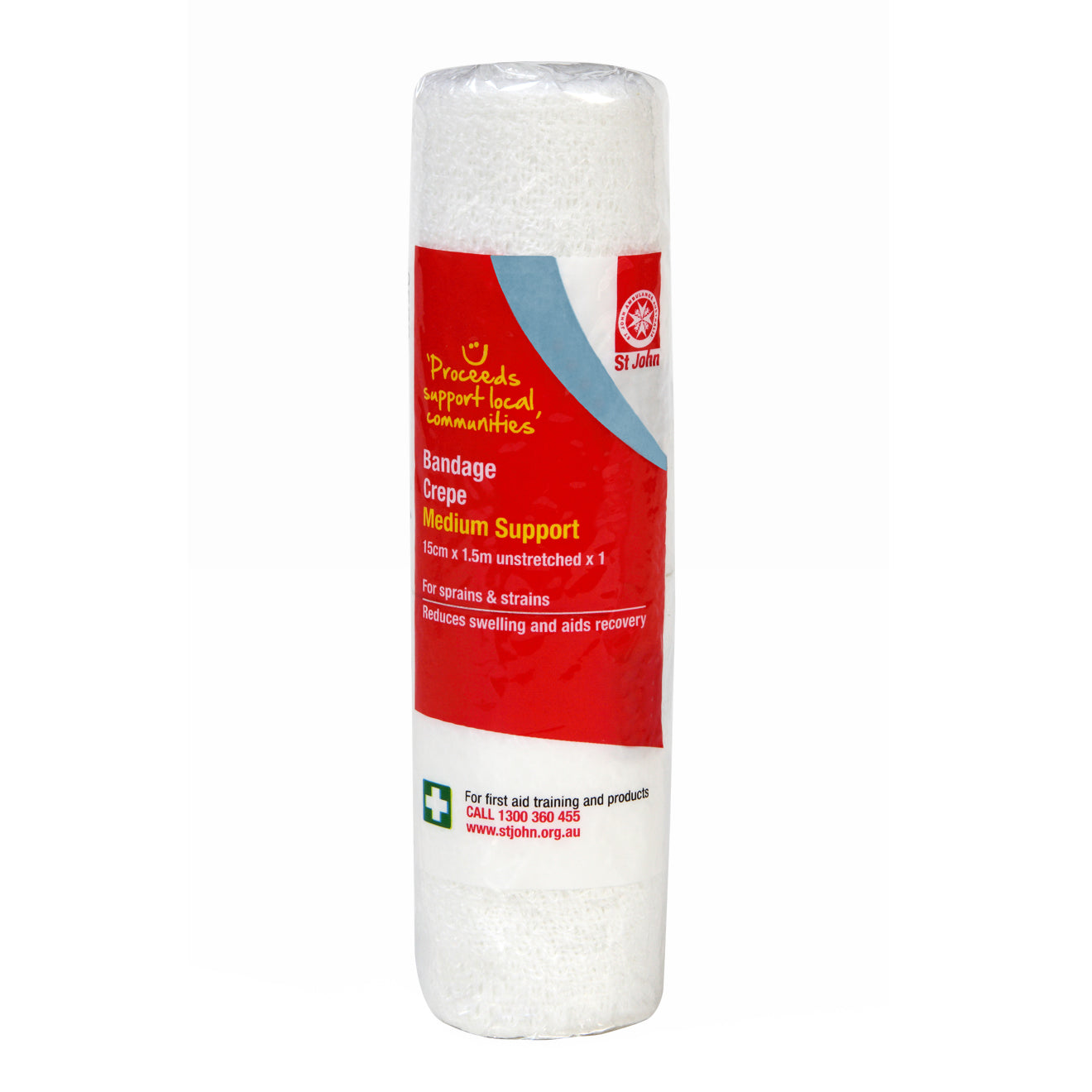 ST JOHN Crepe Bandage 15cm x 1.5m Medical First Aid Support Dressing #1087