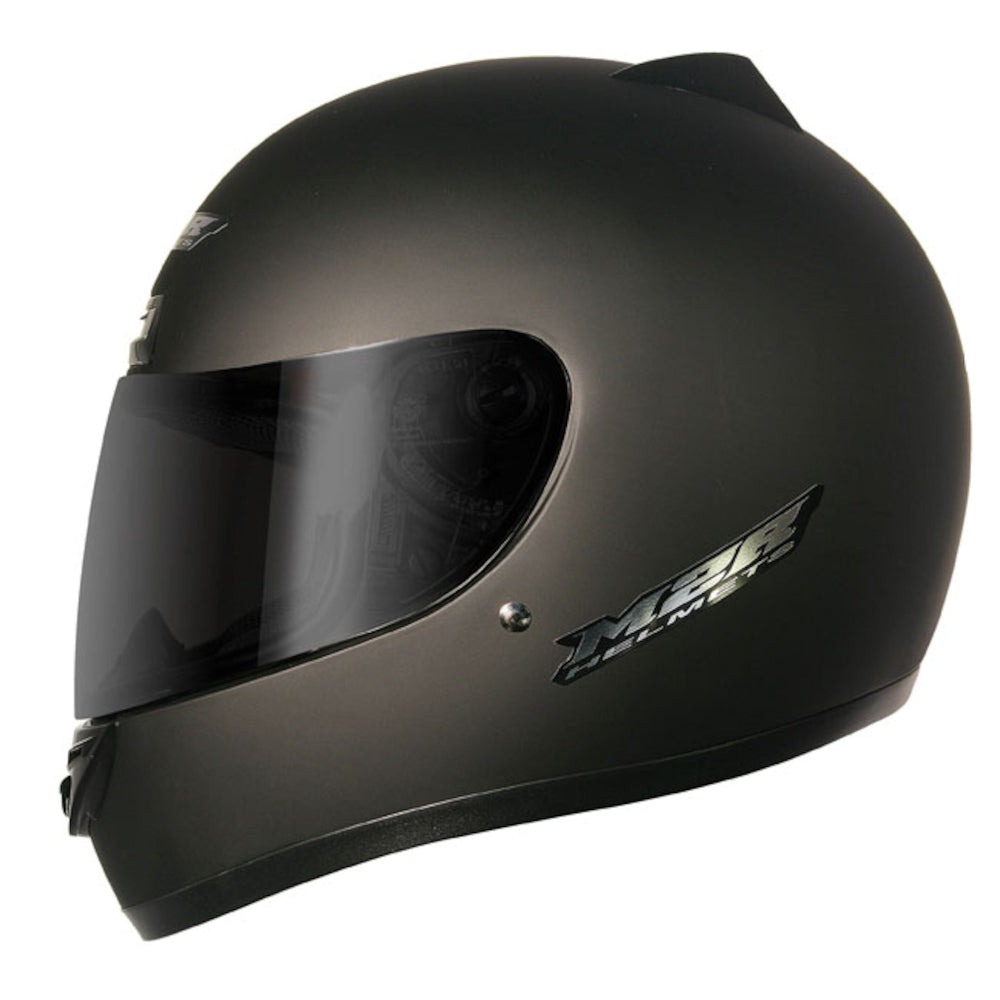 M2R M1 Full Face Motorcycle Helmet Racing ABS - Matt Black - L #1110326