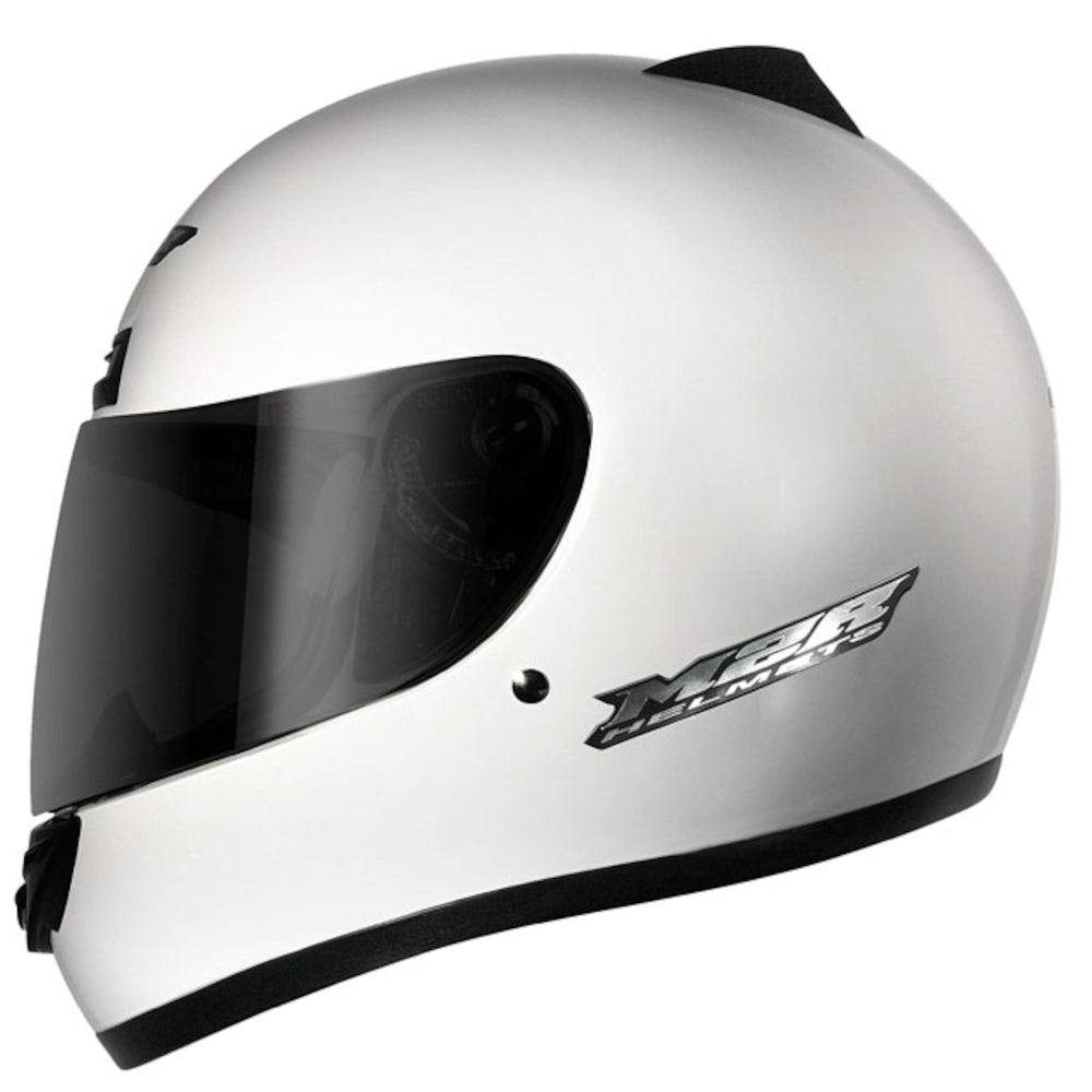 M2R M1 Full Face Motorcycle Helmet Racing ABS - White - M #1110337