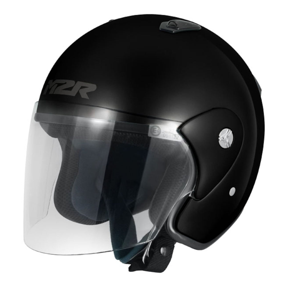 M2R 290 Lightweight Open Face Helmet Clear Visor - Black - L #1116287