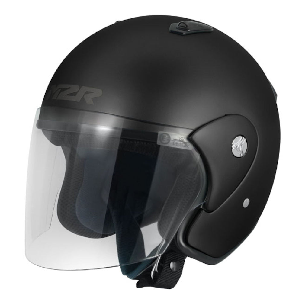 M2R 290 Lightweight Open Face Helmet Clear Visor - Semi Flat Black - XS #1116290