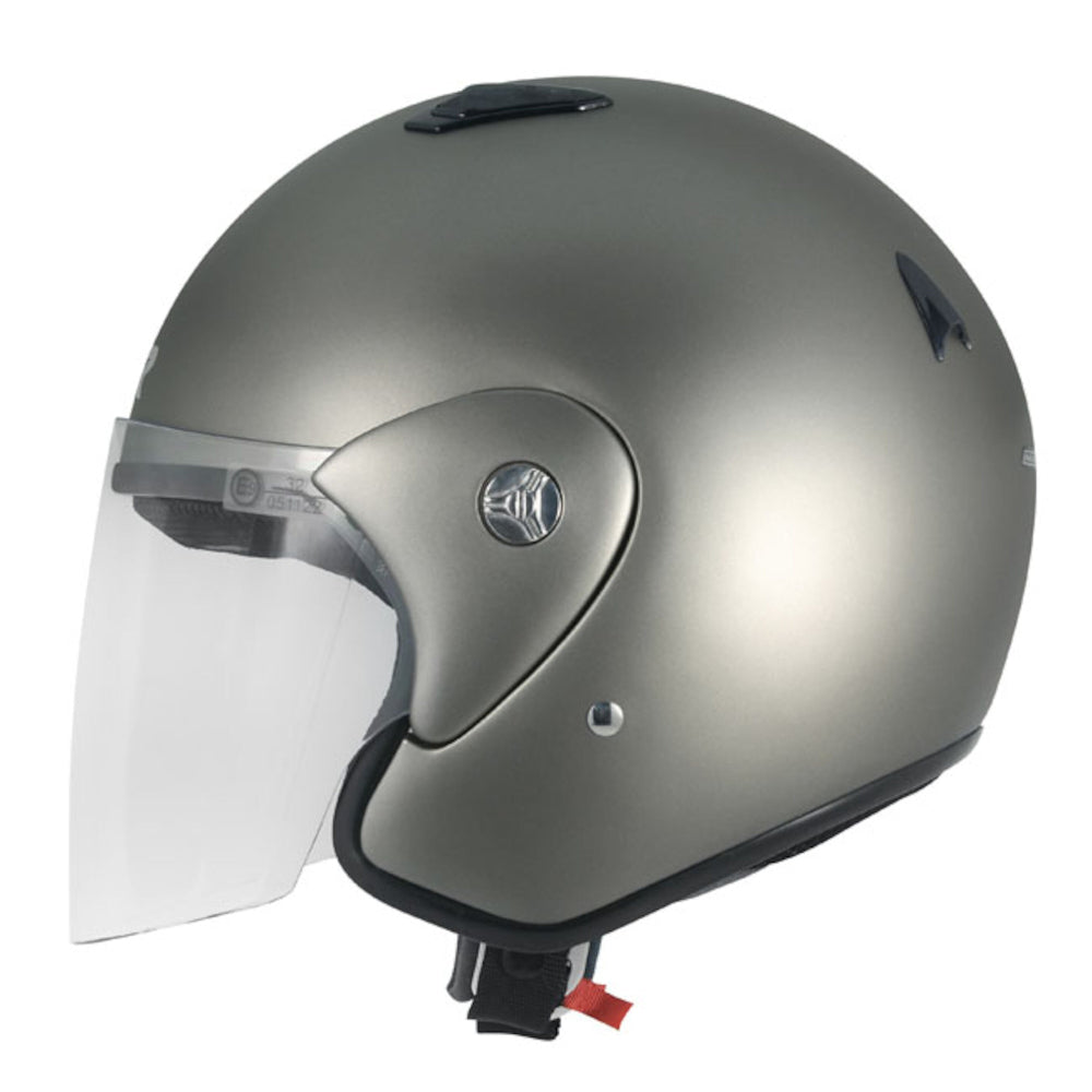 M2R 290 Lightweight Open Face Helmet Clear Visor - Titanium - M #1116298