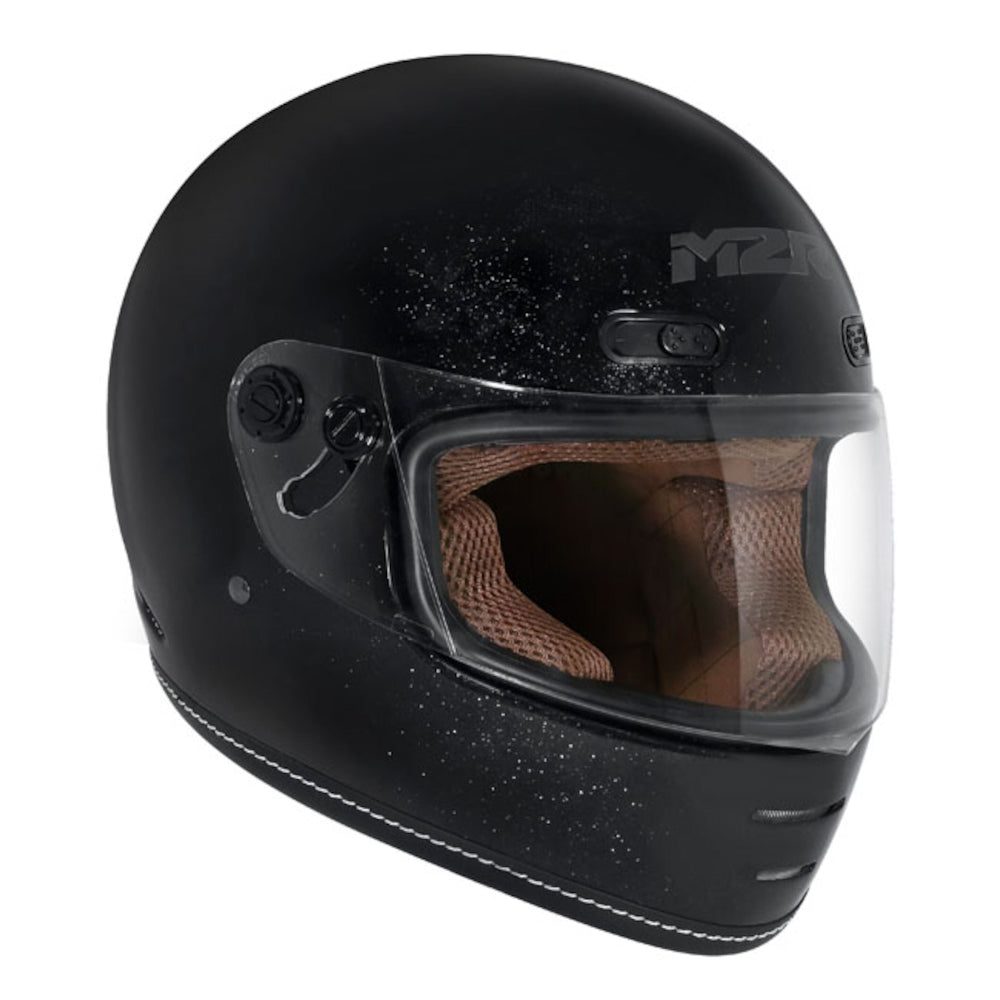 M2R Bolster F-9 Full Face Motorcycle Helmet - Metal Black - L #1118710