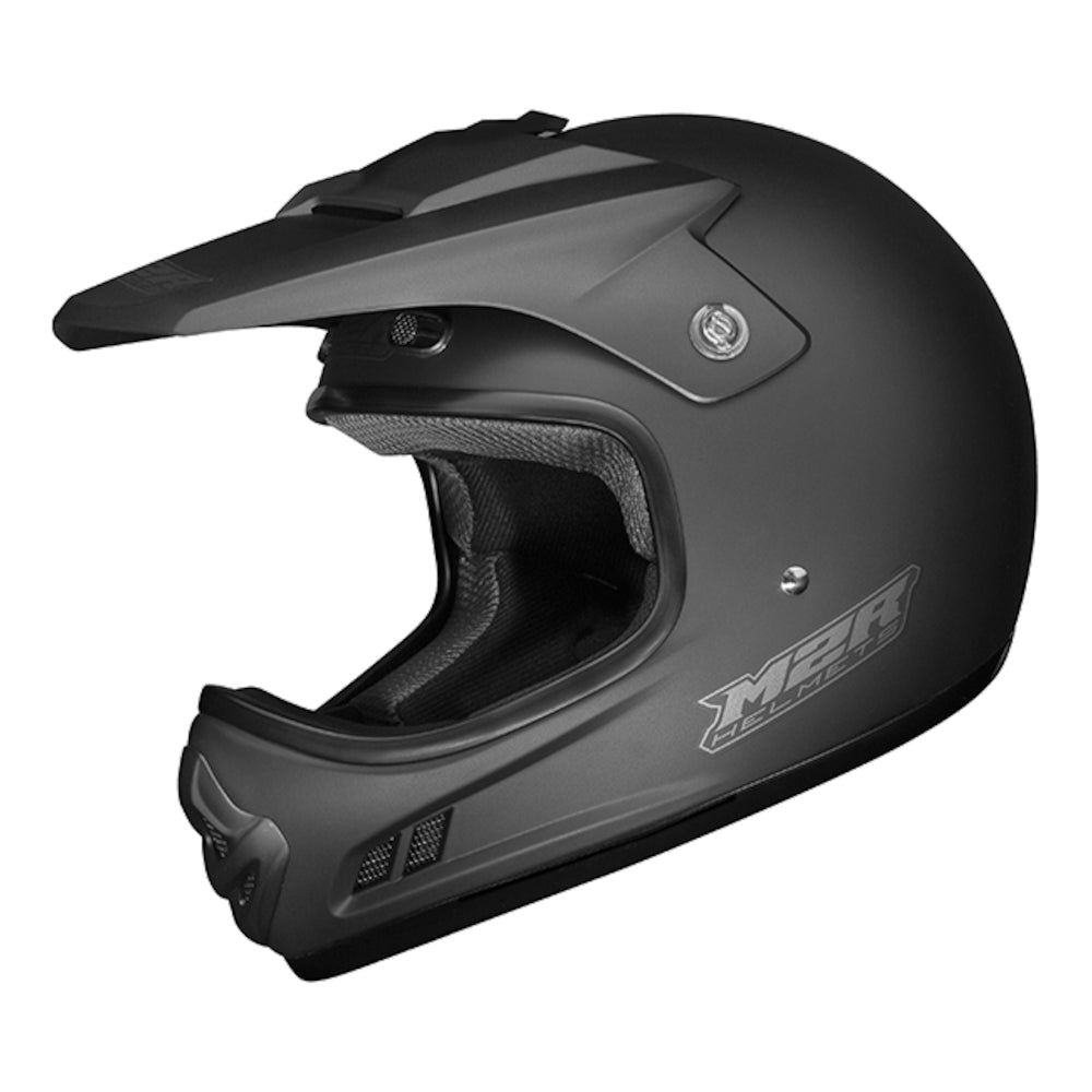 M2R MX2 Junior Youth Off Road Helmet - Matt Black - YS #1122697