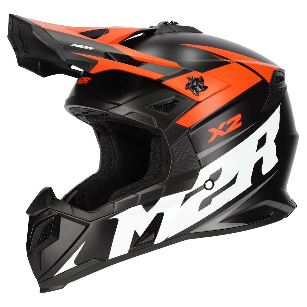 M2R X2 ECE 22.06 Certified Off-Road Race Helmet - Charger PC-8F - 2XL #1124896