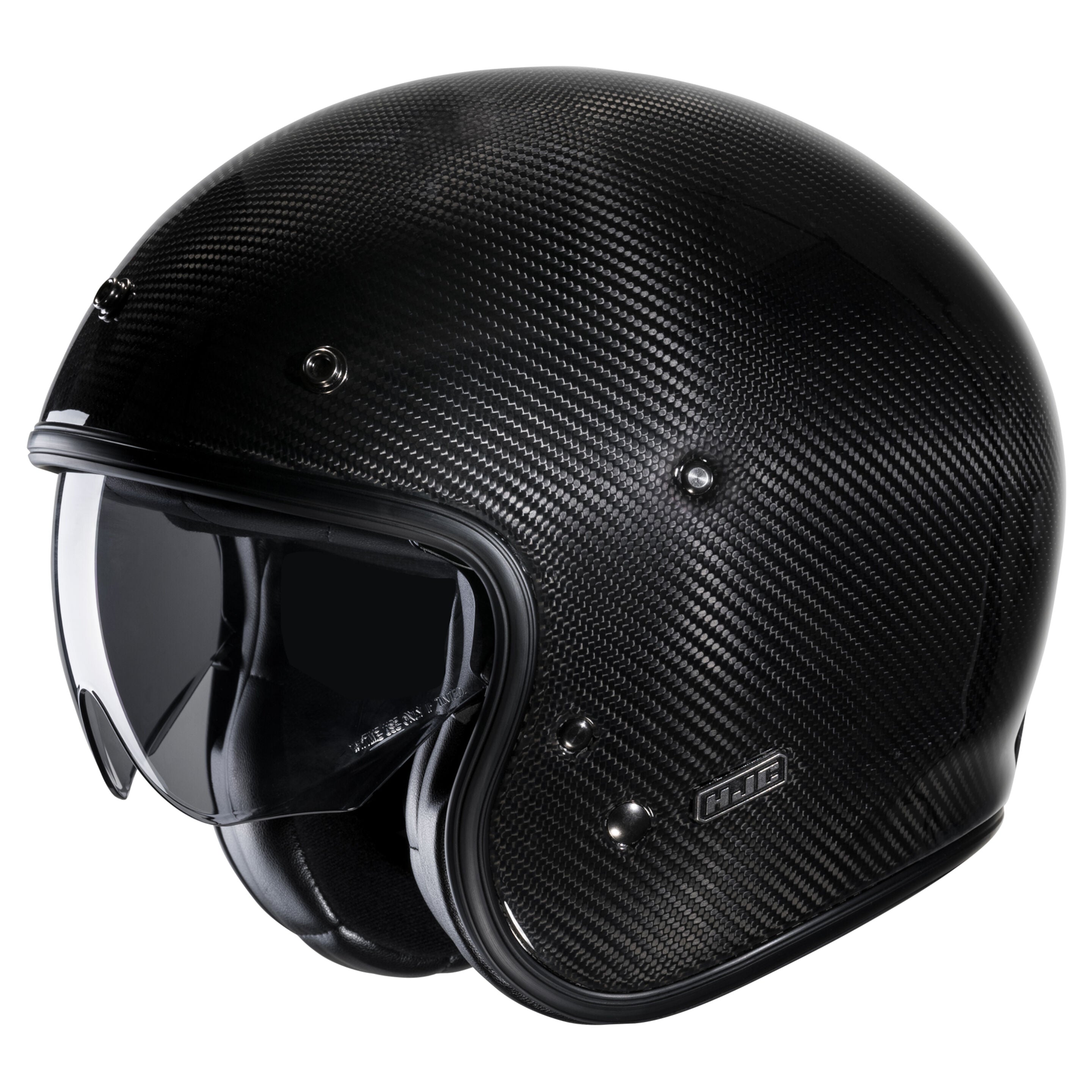 HJC V31 Carbon ECE 22.06 Certified Open Face Helmet - SOLID BLACK - 2XL #1125643