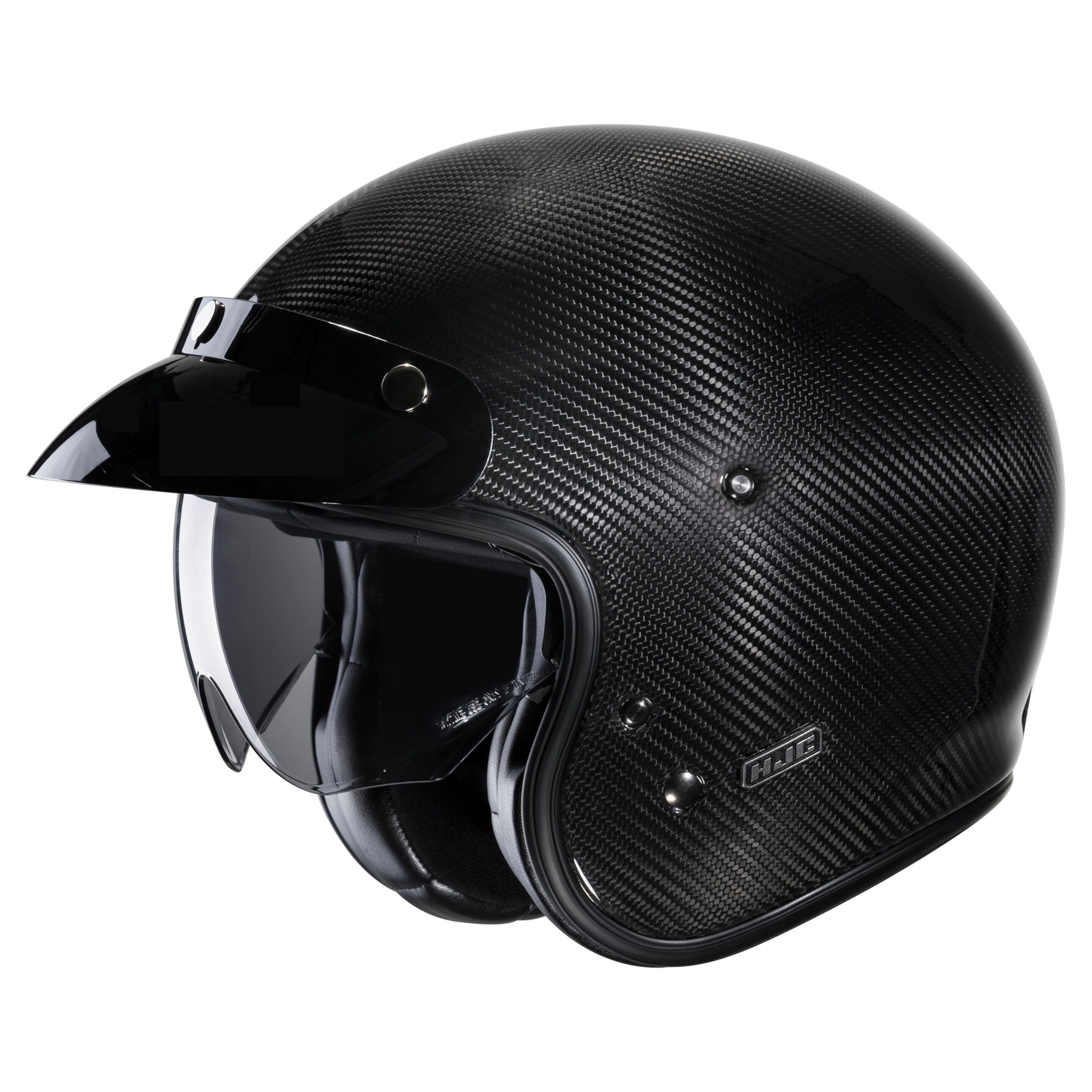 HJC V31 Carbon ECE 22.06 Certified Open Face Helmet - SOLID BLACK - 2XL #1125643