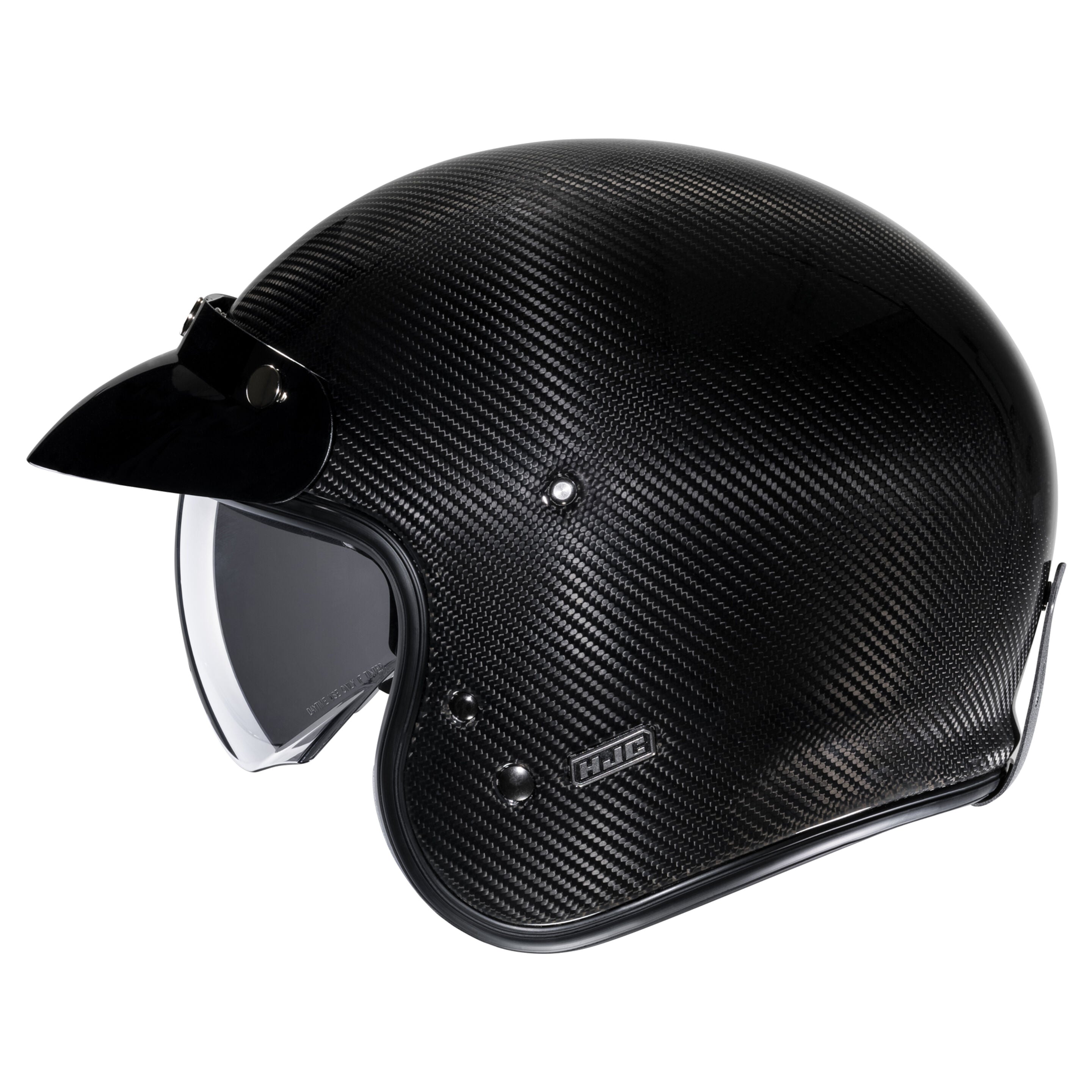 HJC V31 Carbon ECE 22.06 Certified Open Face Helmet - SOLID BLACK - 2XL #1125643