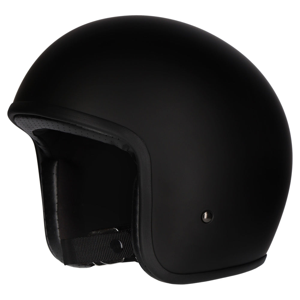 M2R Prime Open Face Motorcycle Helmet Low Slung Fit - Matt Black - XL #1126344