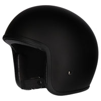 M2R Prime Open Face Motorcycle Helmet Low Slung Fit - Matt Black - XL #1126344
