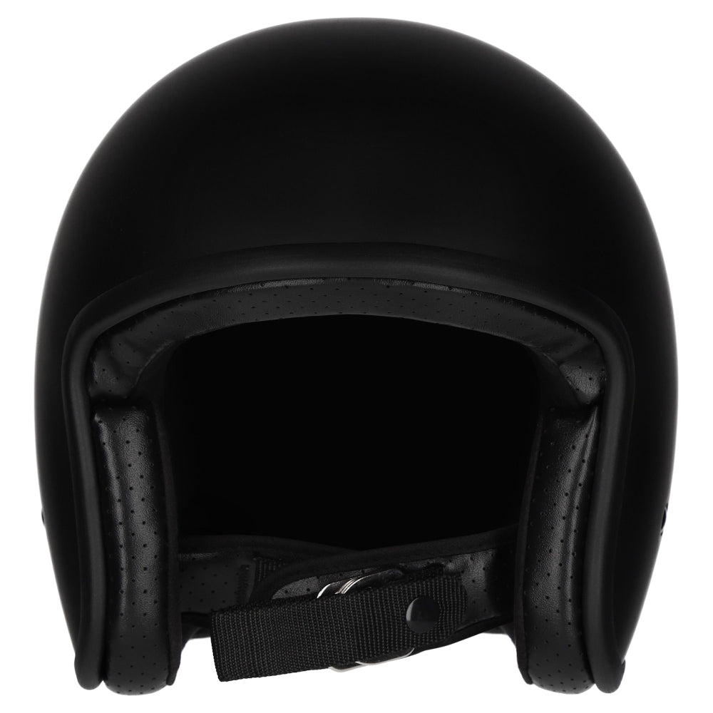 M2R Prime Open Face Motorcycle Helmet Low Slung Fit - Matt Black - XL #1126344