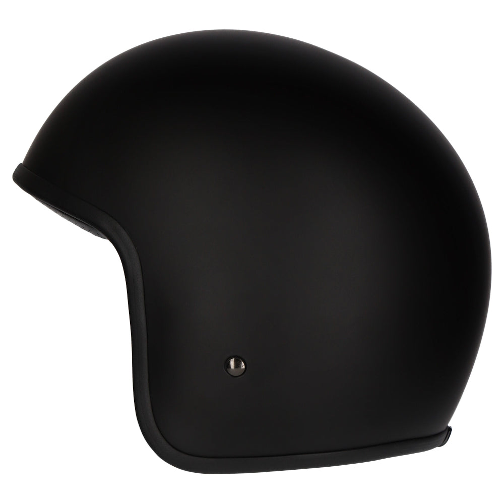 M2R Prime Open Face Motorcycle Helmet Low Slung Fit - Matt Black - XL #1126344