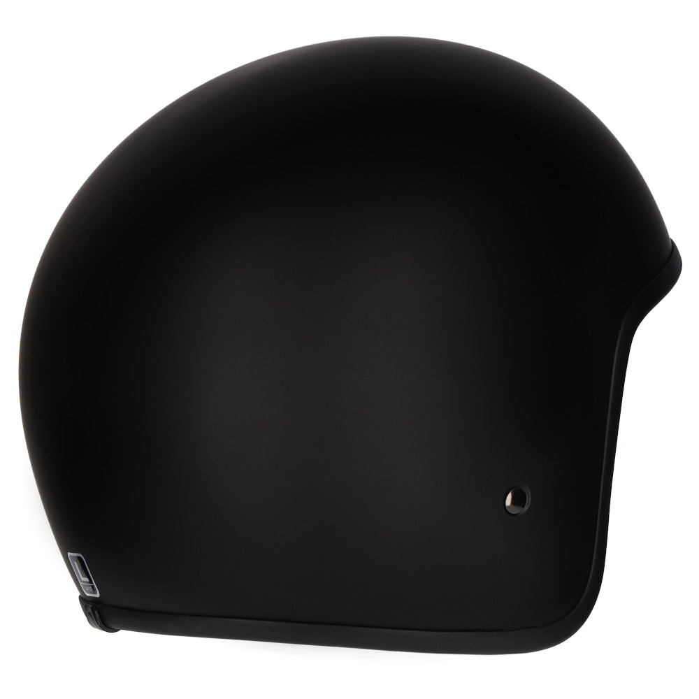 M2R Prime Open Face Motorcycle Helmet Low Slung Fit - Matt Black - XL #1126344