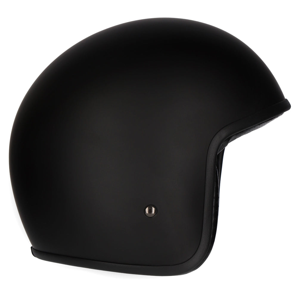 M2R Prime Open Face Motorcycle Helmet Low Slung Fit - Matt Black - XL #1126344