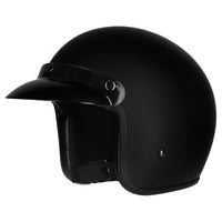 M2R Prime Open Face Motorcycle Helmet - Matt Black Studs - M #1126348