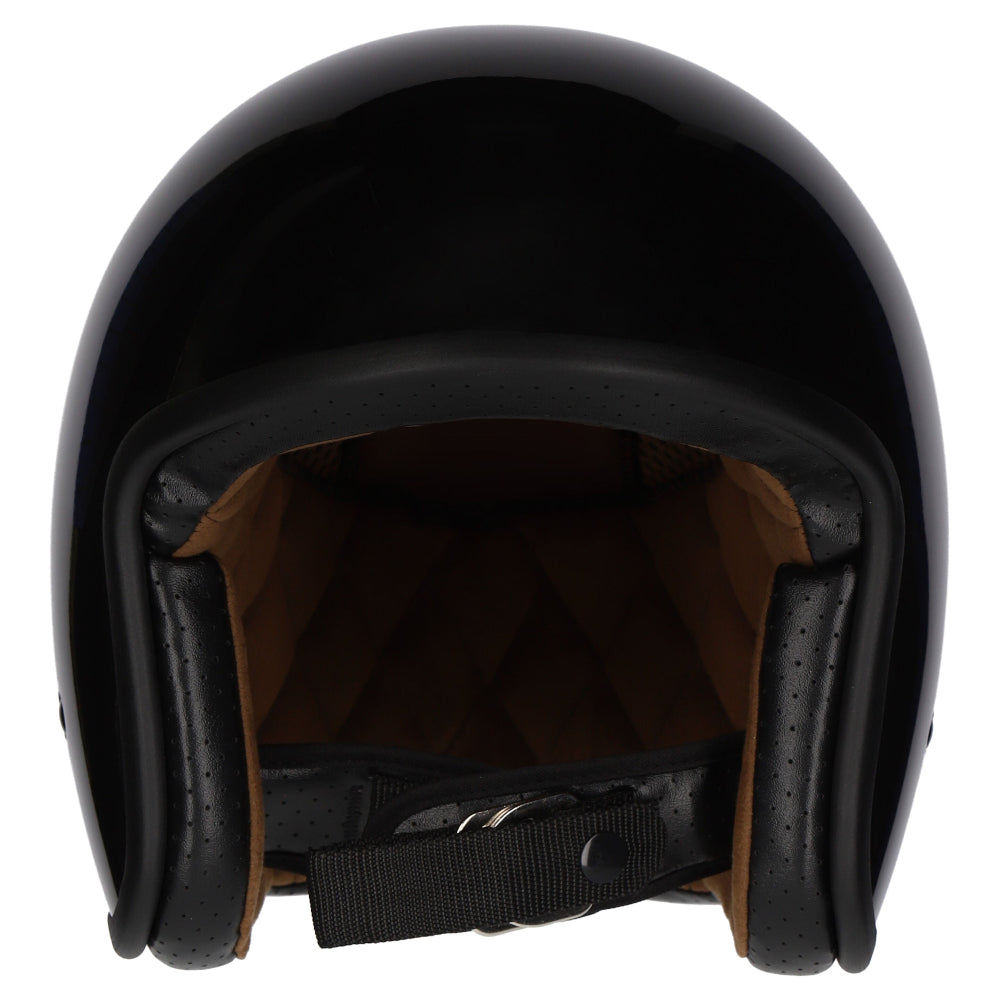 M2R Prime Open Face Motorcycle Helmet Retro Low Slung Fit - Black - XL #1126356