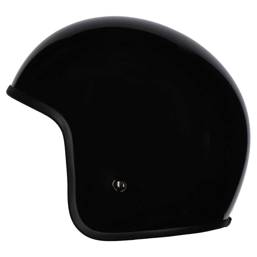 M2R Prime Open Face Motorcycle Helmet Retro Low Slung Fit - Black - XL #1126356
