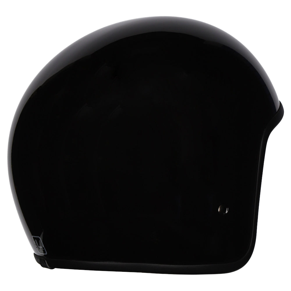 M2R Prime Open Face Motorcycle Helmet Retro Low Slung Fit - Black - XL #1126356