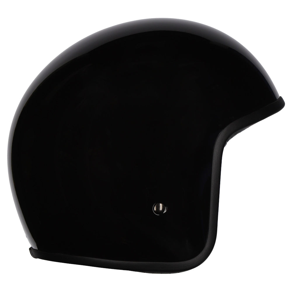 M2R Prime Open Face Motorcycle Helmet Retro Low Slung Fit - Black - XL #1126356