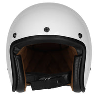 M2R Prime Open Face Motorcycle Helmet Low Slung Fit - White Studs - 2XL #1126363