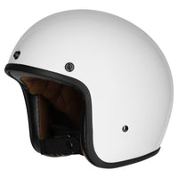 M2R Prime Open Face Motorcycle Helmet Low Slung Fit - White Studs - 2XL #1126363