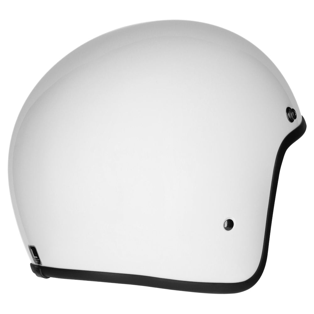M2R Prime Open Face Motorcycle Helmet Low Slung Fit - White Studs - 2XL #1126363