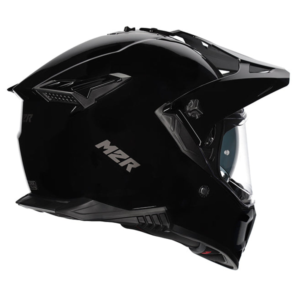 M2R Navigator Motorcycle Helmet ECE 22.06 Dual Sport - Black - S #1126697