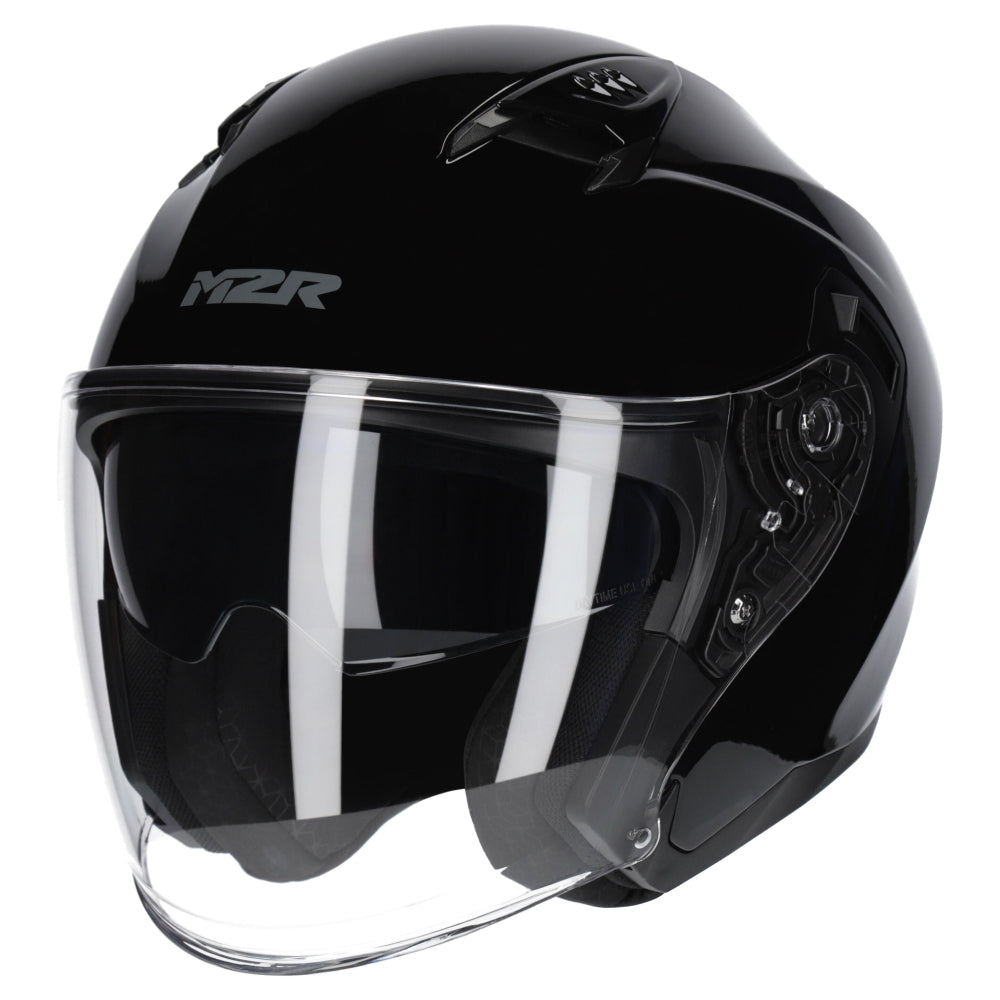 M2R Orbit ECE22.06 Certified Open Face Helmet - Black - XS #1126720