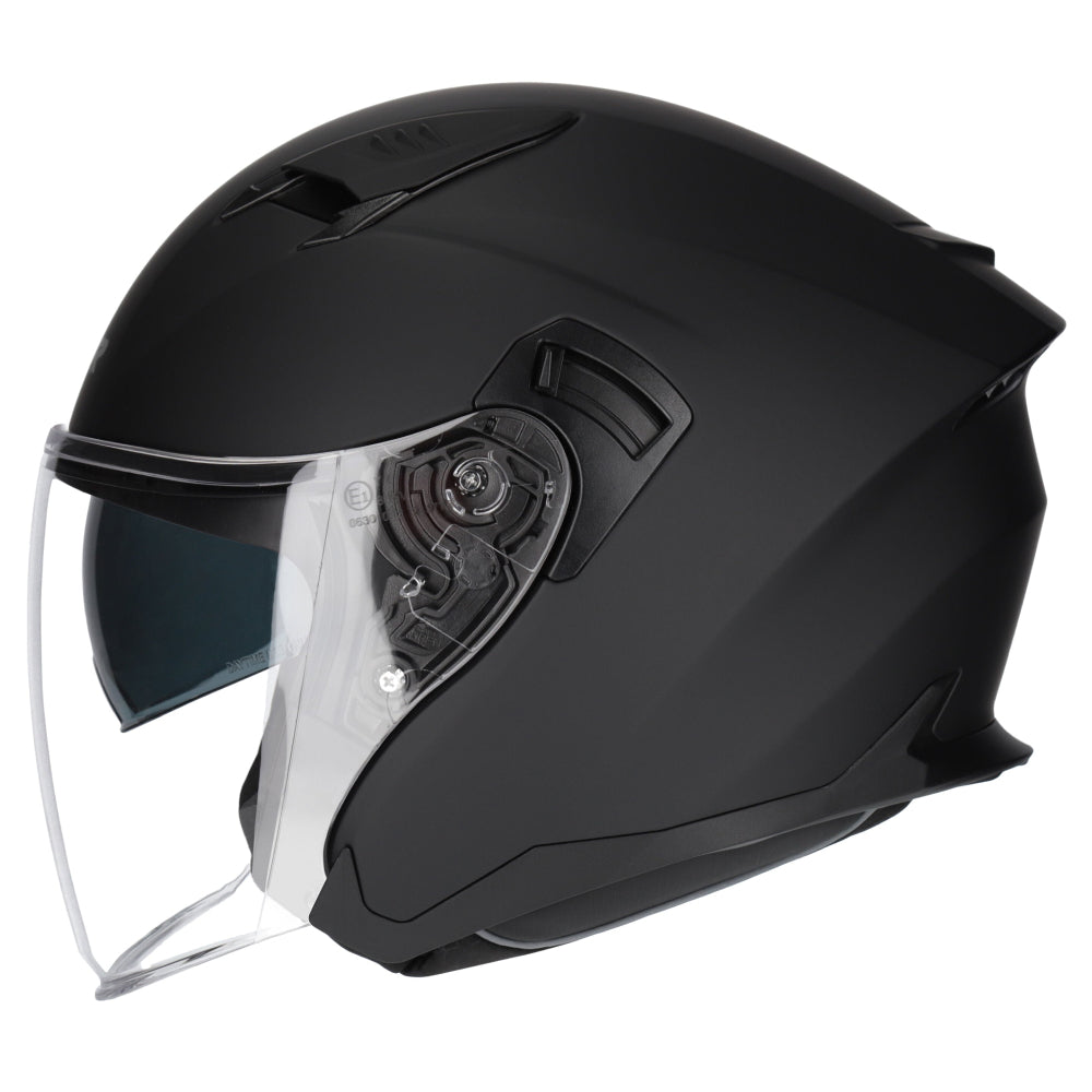 M2R Orbit ECE22.06 Certified Open Face Helmet - Matt Black - M #1126728