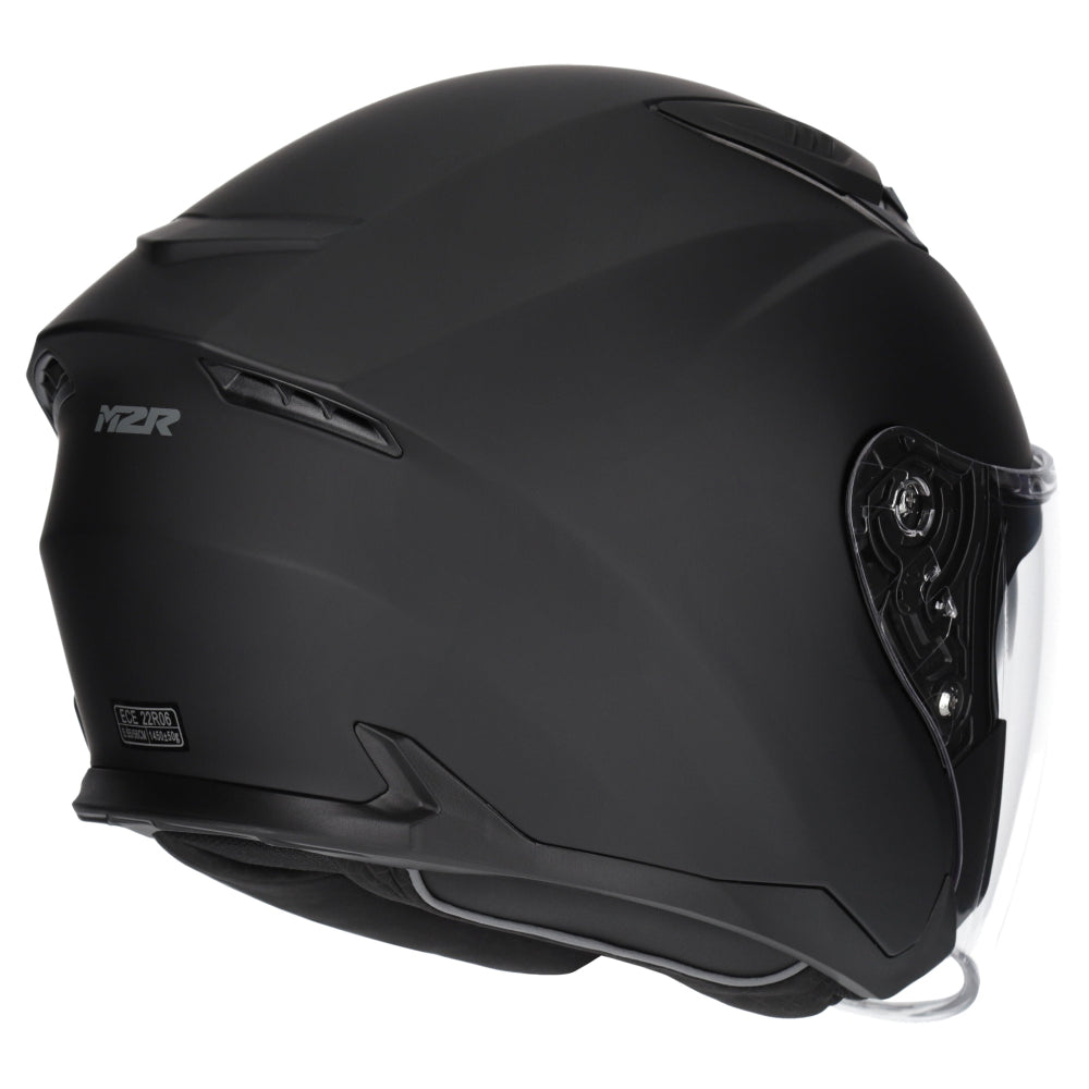 M2R Orbit ECE22.06 Certified Open Face Helmet - Matt Black - M #1126728