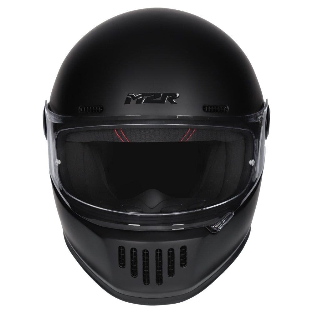 M2R Fugitive Retro ECE 22.06 Full Face Helmet - Matt Black - XS #1127618