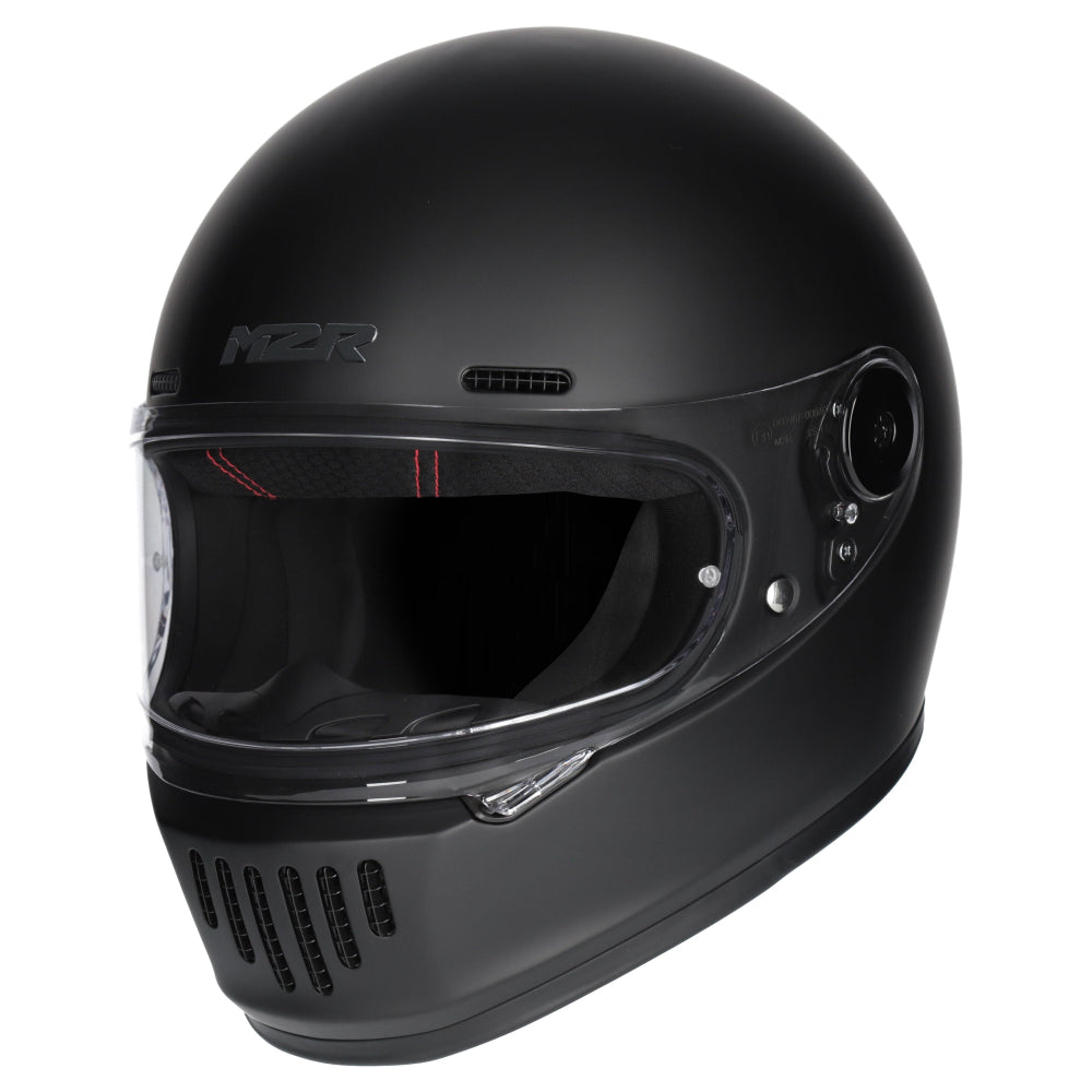 M2R Fugitive Retro ECE 22.06 Full Face Helmet - Matt Black - XS #1127618