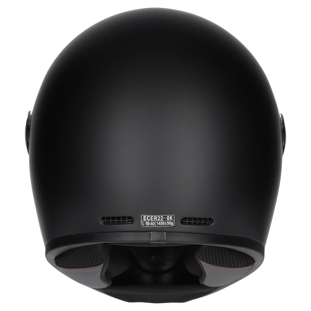 M2R Fugitive Retro ECE 22.06 Full Face Helmet - Matt Black - XS #1127618