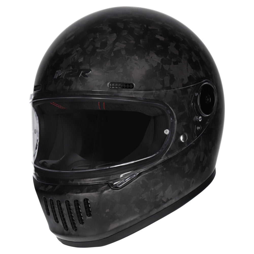 M2R Fugitive Retro ECE 22.06 Full Face Helmet - Forged Carbon - S #1127624