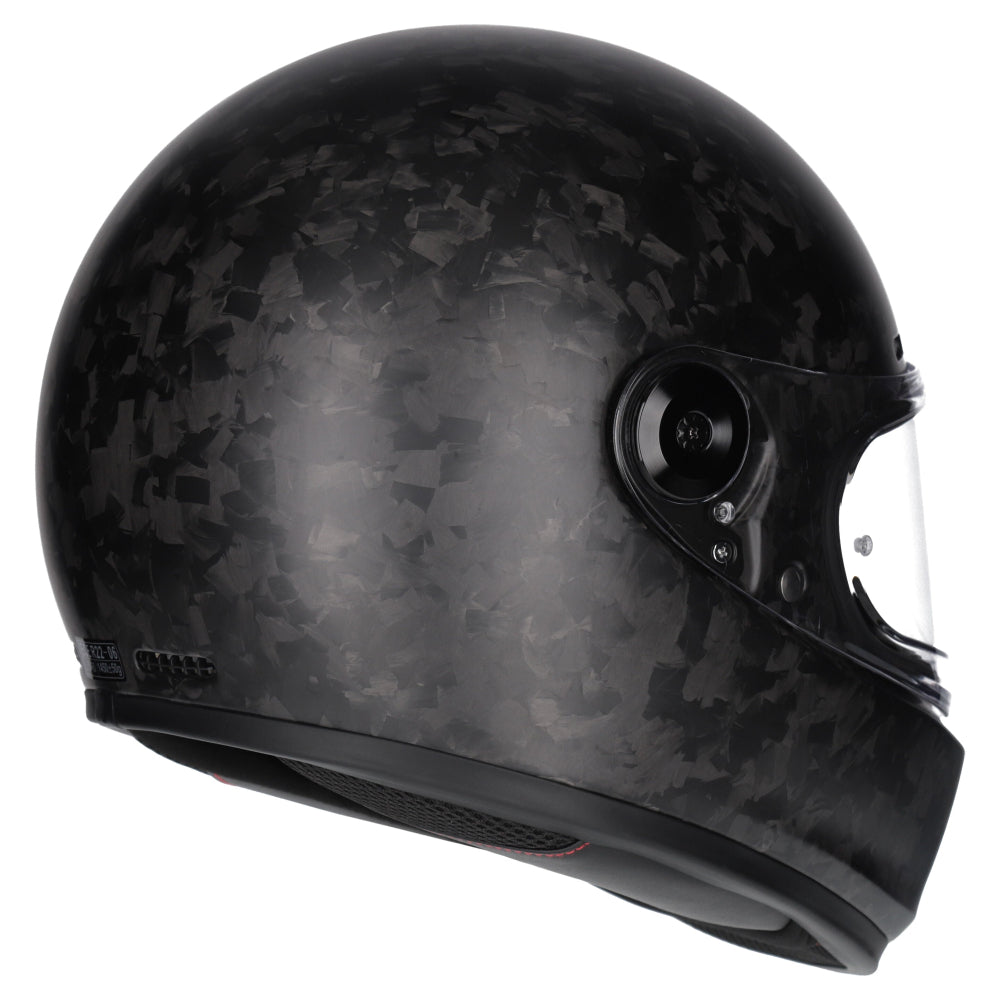 M2R Fugitive Retro ECE 22.06 Full Face Helmet - Forged Carbon - S #1127624