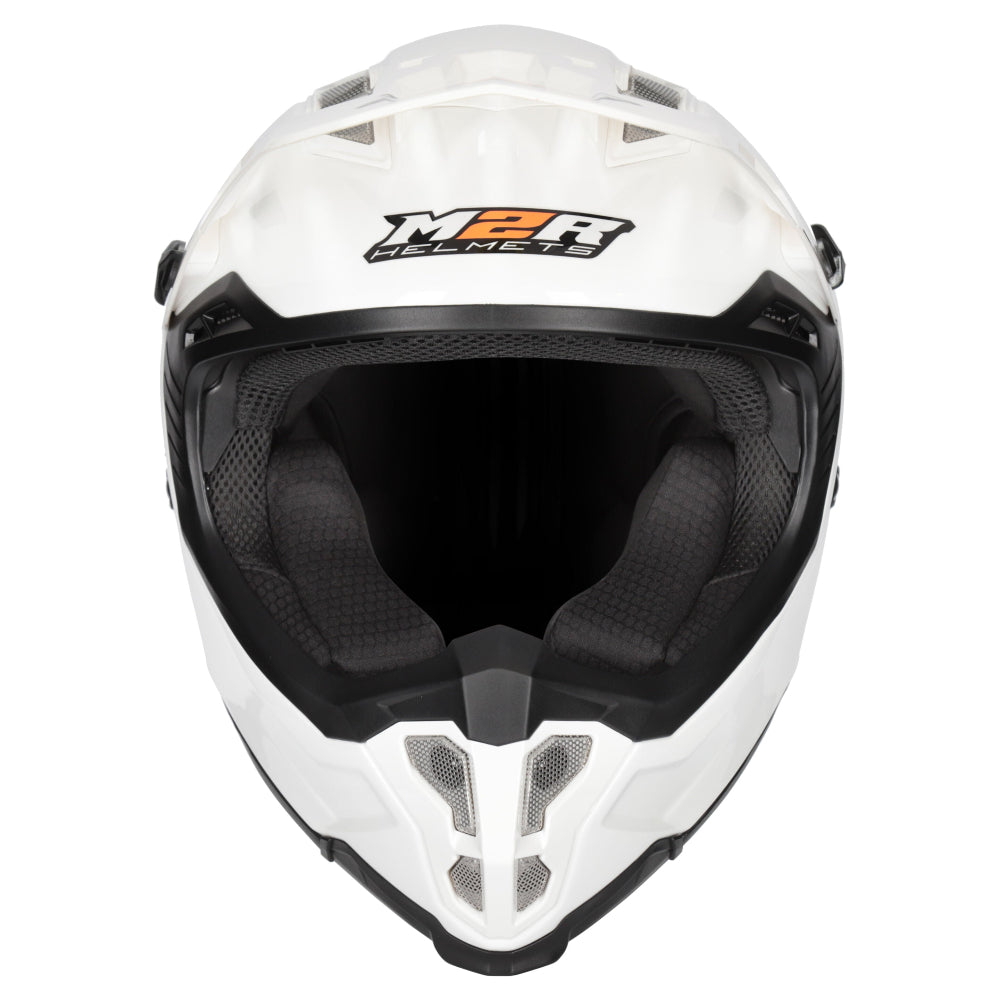 M2R X4 Evo Lightweight ECE 22.06 Certified MX Helmet - White - L #1128218