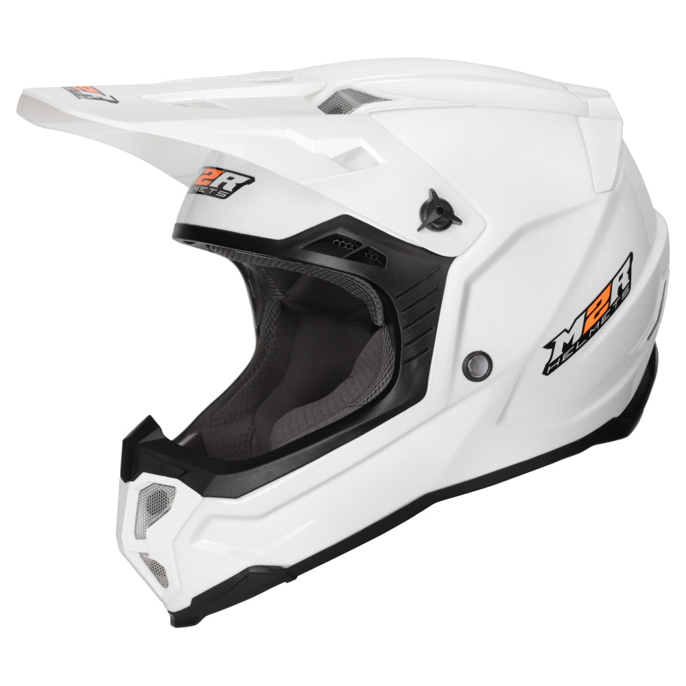 M2R X4 Evo Lightweight ECE 22.06 Certified MX Helmet - White - L #1128218