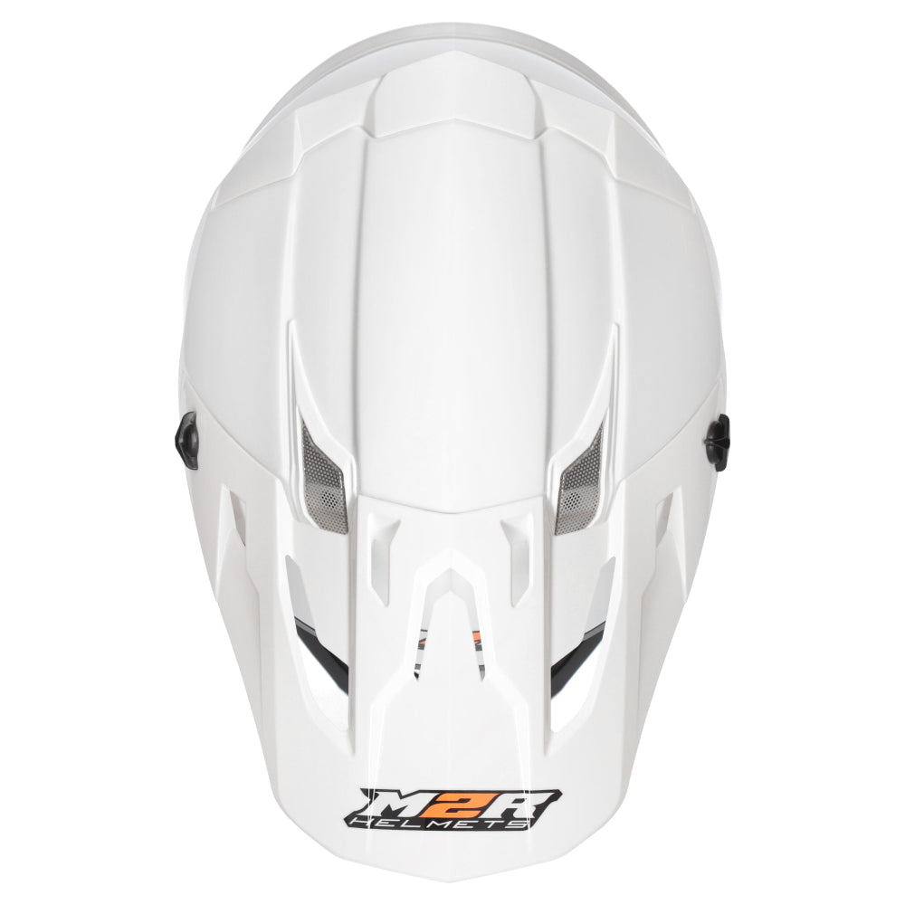 M2R X4 Evo Lightweight ECE 22.06 Certified MX Helmet - White - L #1128218