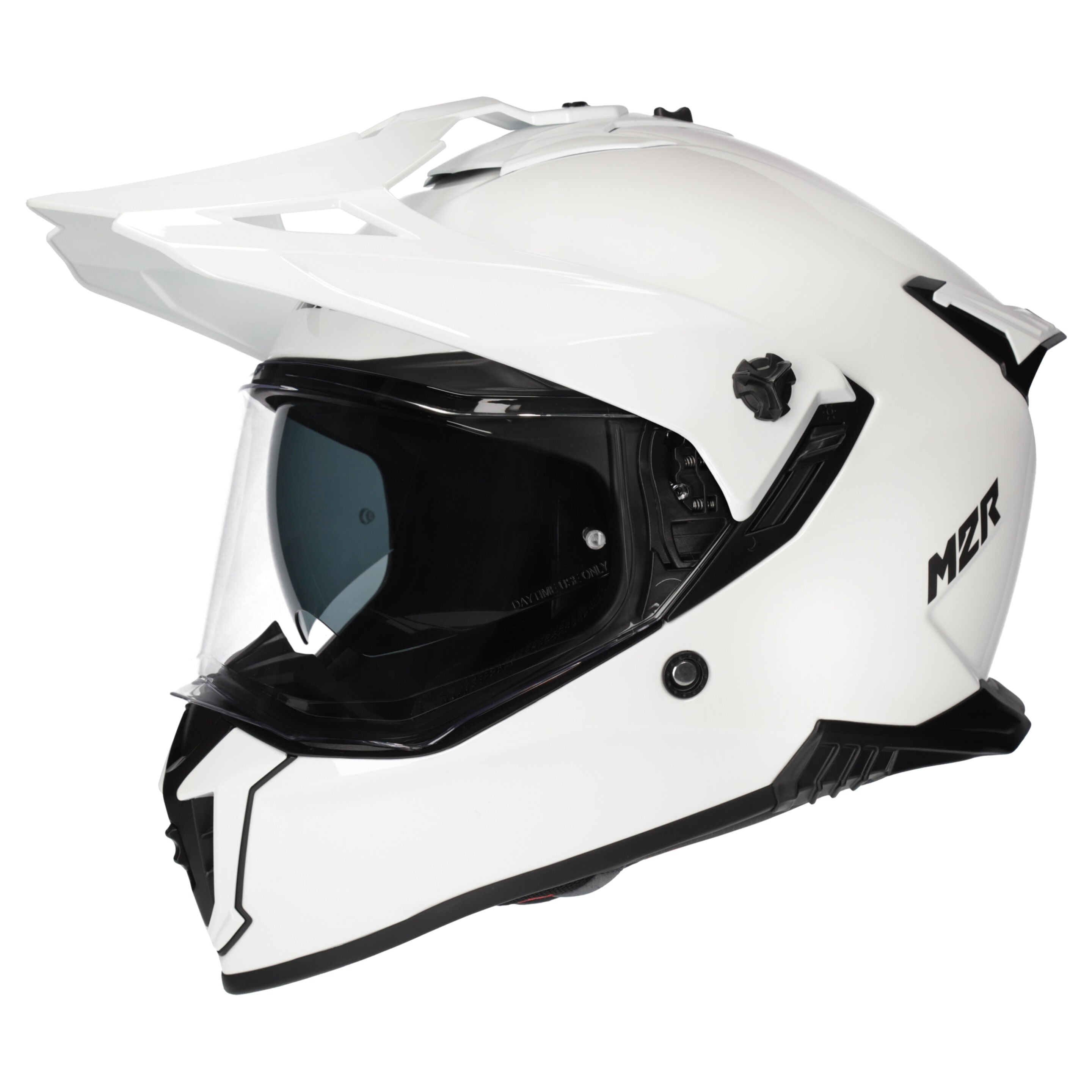 M2R Navigator Motorcycle Helmet ECE 22.06 Dual Sport - White - 2XL #1126713