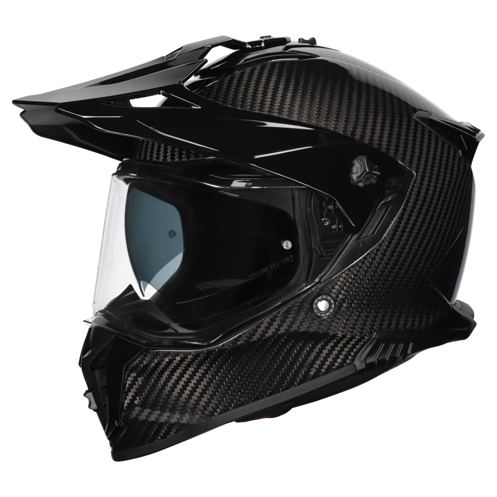 M2R Navigator Motorcycle Helmet ECE 22.06 Dual Sport - Carbon - S #1126715