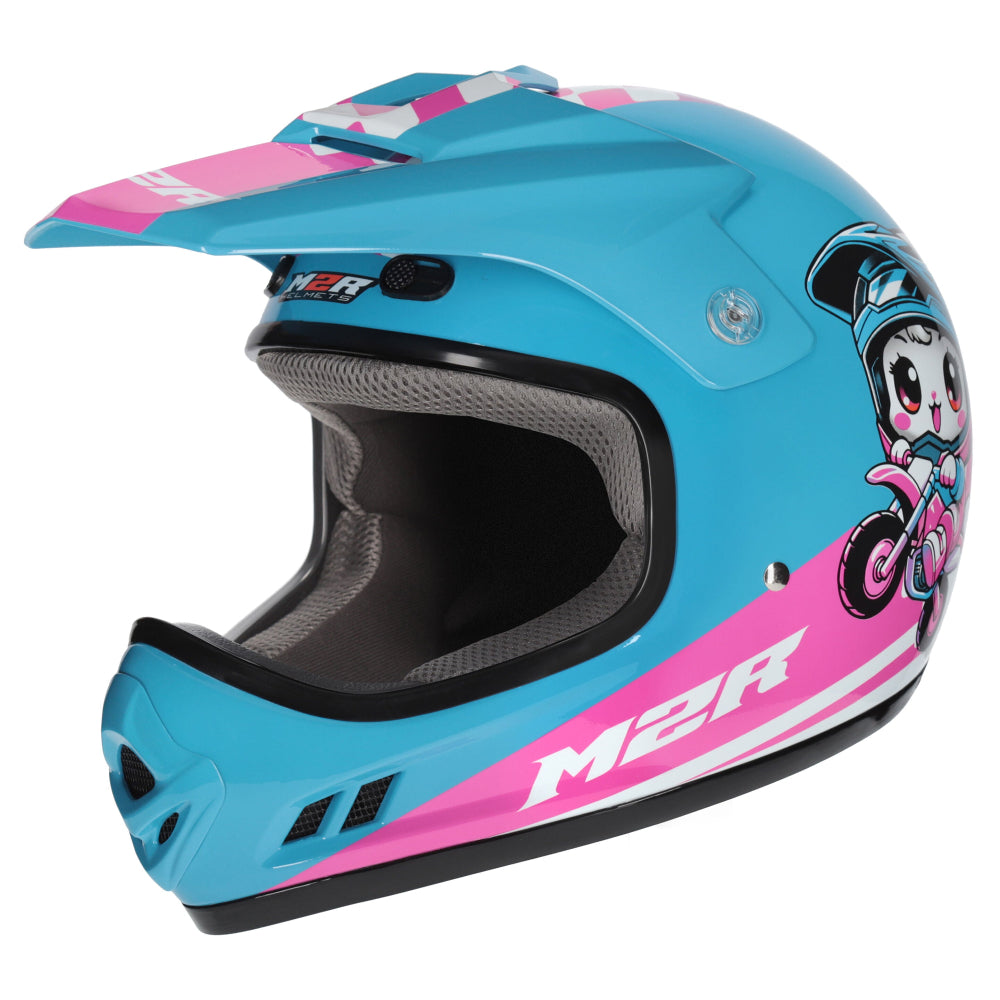 M2R MX2 Junior Youth Off Road Helmet - SP RC BUNNY PC2 - YL #1128821