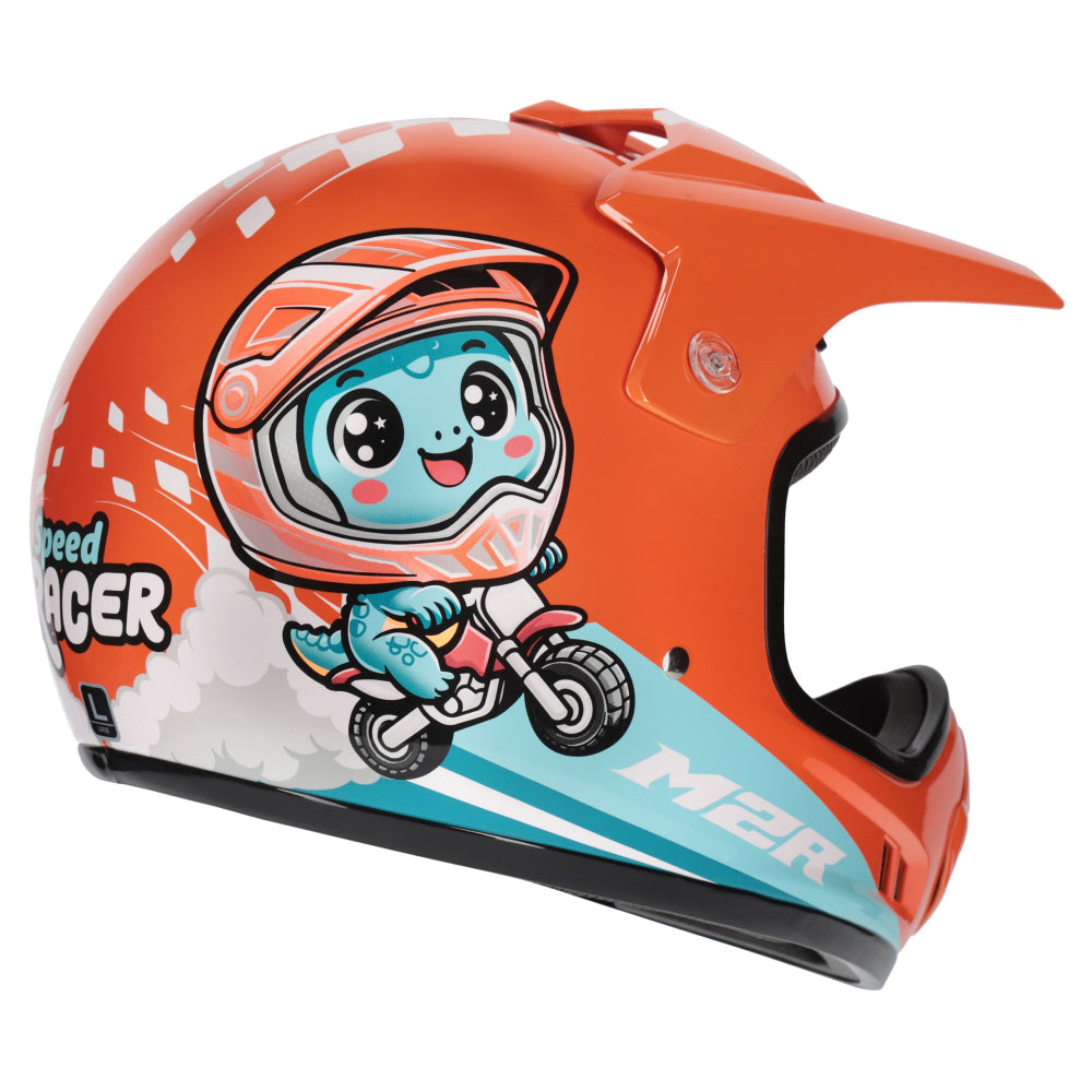 M2R MX2 Junior Youth Off Road Helmet - SP RC DINO PC2 - YS #1128823