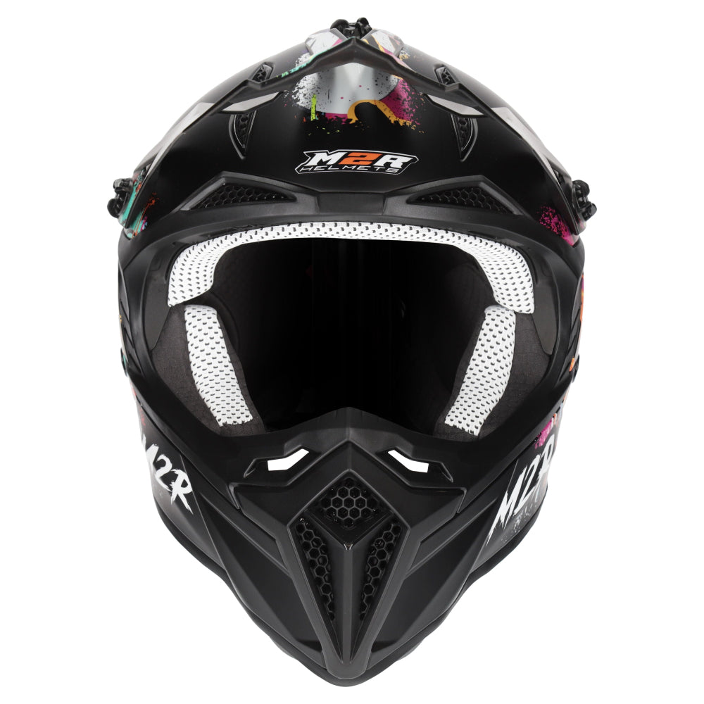 M2R X2.1 Youth ECE 22.06 Lightweight MX Helmet - GRAFFITI PC-1 - YL #1129306