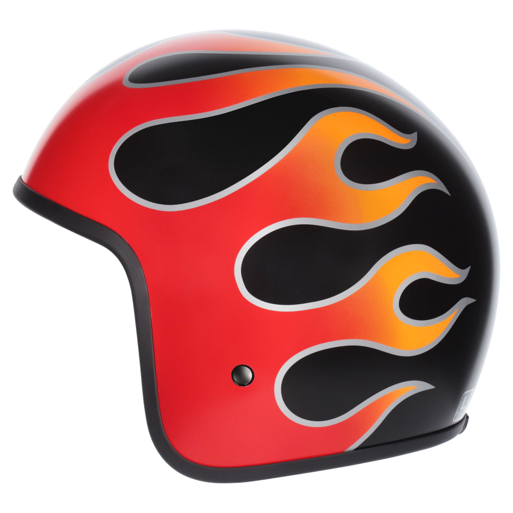 M2R Prime Open Face Motorcycle Helmet - Flamed PC -1 - 2XL #1129367