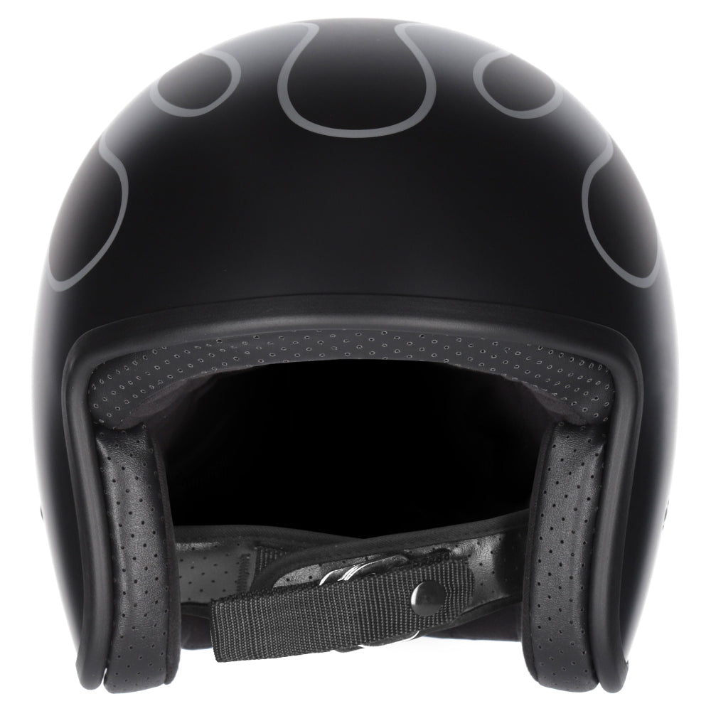 M2R Prime Open Face Motorcycle Helmet Low Slung Fit - Flamed PC -5F - M #1129370