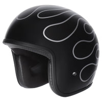 M2R Prime Open Face Motorcycle Helmet Low Slung Fit - Flamed PC -5F - M #1129370
