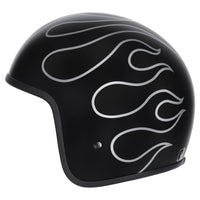 M2R Prime Open Face Motorcycle Helmet Low Slung Fit - Flamed PC -5F - M #1129370
