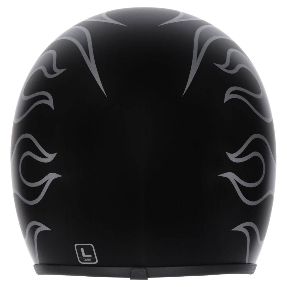 M2R Prime Open Face Motorcycle Helmet Low Slung Fit - Flamed PC -5F - M #1129370