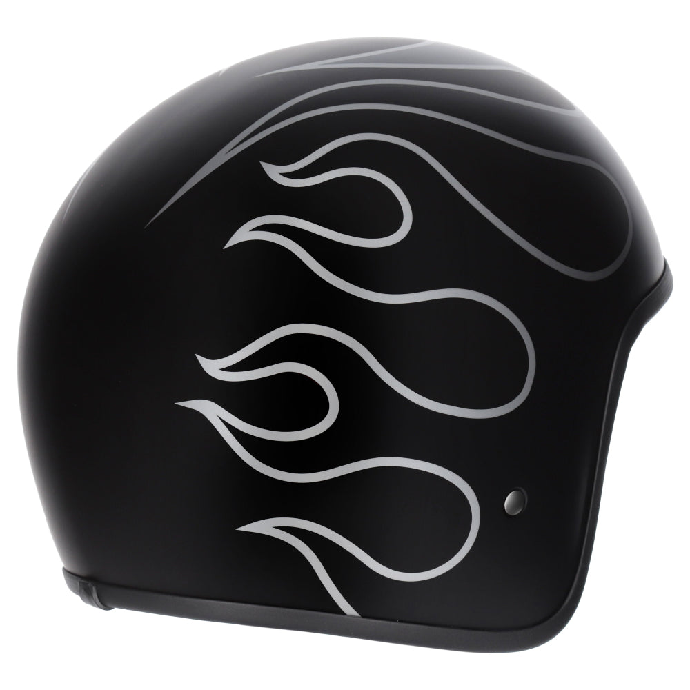 M2R Prime Open Face Motorcycle Helmet Low Slung Fit - Flamed PC -5F - M #1129370